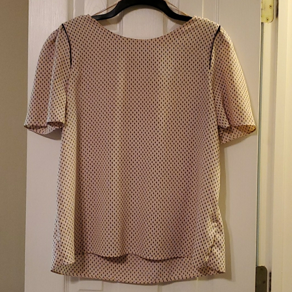 H&M Cream Blouse with Leaf Design